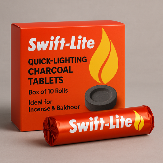 Swift-Lite Charcoal Tablets for Incense & Bakhoor – Fast Lighting Discs (Per Roll)