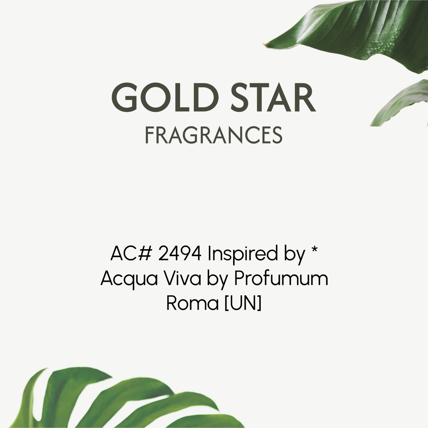 AC# 2494 Inspired by * Acqua Viva by Profumum Roma [UN]