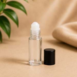 Smooth 1 Dram Short Glass Roll-On Bottle