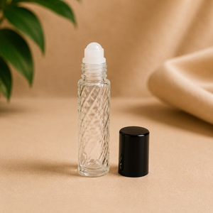 1/3 Oz Swirl Glass Roll-On Bottle