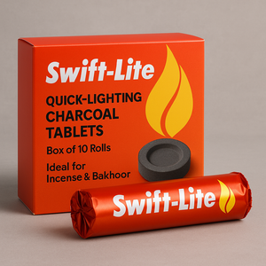 Swift-Lite Charcoal Tablets for Incense & Bakhoor – Fast Lighting Discs (Per Roll)
