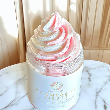 Creamy Shea Butter Whipped Soap/Moisturizing Shaving Cream: Champagne Kisses / Standard