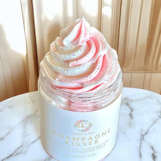 Creamy Shea Butter Whipped Soap/Moisturizing Shaving Cream: Champagne Kisses / Standard